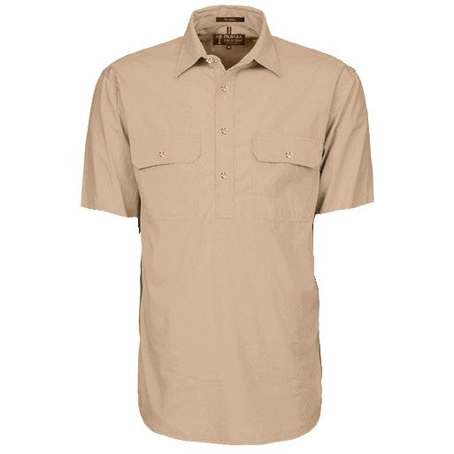 Ritemate Mens Pilbara Open Front Short Sleeve Shirt - RM500BTS-Queensland Workwear Supplies