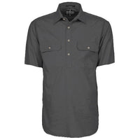 Ritemate Mens Pilbara Open Front Short Sleeve Shirt - RM500BTS-Queensland Workwear Supplies