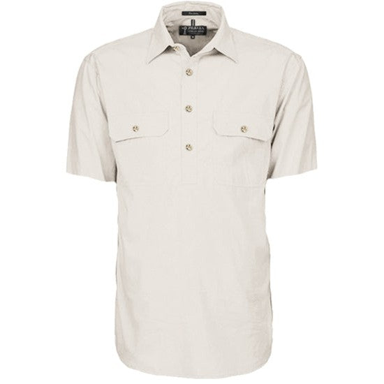 Ritemate Mens Pilbara Open Front Short Sleeve Shirt - RM500BTS-Queensland Workwear Supplies