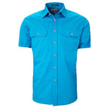 Ritemate Men's Pilbara Open Front Short Sleeved Shirt - RM500BTS-Queensland Workwear Supplies