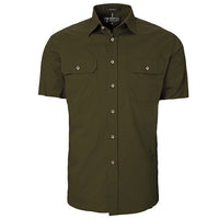 Ritemate Men's Pilbara Open Front Short Sleeved Shirt - RM500BTS-Queensland Workwear Supplies