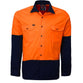 Ritemate Open Front 2 Tone Long Sleeve Mens Shirt - RM1050