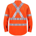 Ritemate Open Front Long Sleeve Mens 3M Tape "X" Design - RM106XR-Queensland Workwear Supplies