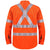 Ritemate Open Front Long Sleeve Mens 3M Tape "X" Design - RM106XR-Queensland Workwear Supplies