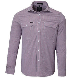 Ritemate Pilbara Men's Long Sleeve shirt, Double Pockets - RMPC008