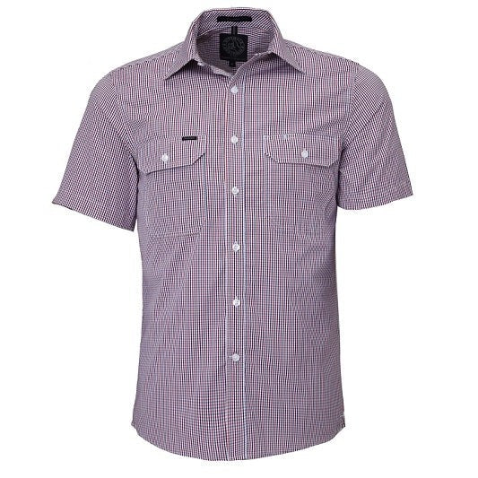 Ritemate Pilbara Men's Short Sleeve Shirt, Double Pockets - RMPC008S-Queensland Workwear Supplies