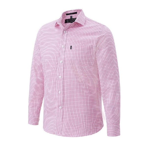 Ritemate Pilbara Men's Y/D Check, Single Pocket, Long Sleeve Shirt - RMPC114-Queensland Workwear Supplies