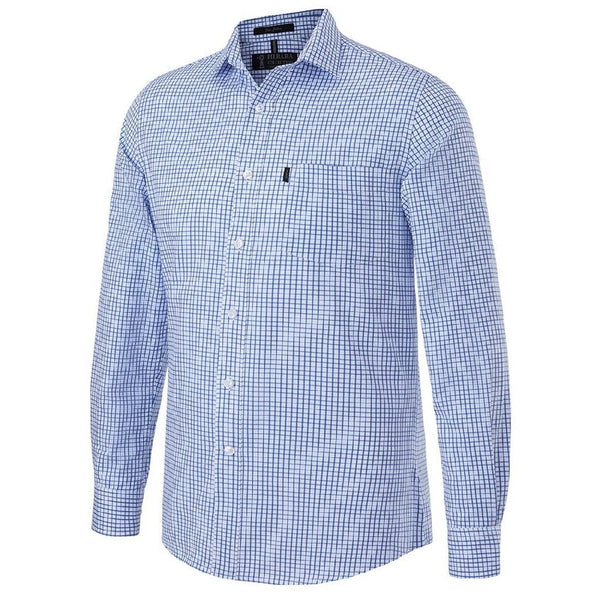 Ritemate Pilbara Men's Y/D Check, Single Pocket, Long Sleeve Shirt - RMPC114-Queensland Workwear Supplies