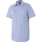 Ritemate Pilbara Mens Yarn Dyed, Check, Dual Pocket, Short Sleeve Shirt - RMPC063S-Queensland Workwear Supplies