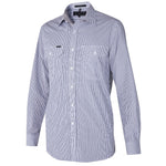 Ritemate Pilbara Mens Yarn Dyed, Stripe, Dual Pocket, Long Sleeve Shirt - RMPC058-Queensland Workwear Supplies