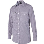 Ritemate Pilbara Mens Yarn Dyed, Stripe, Dual Pocket, Long Sleeve Shirt - RMPC058-Queensland Workwear Supplies