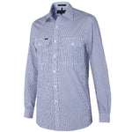 Ritemate Pilbara Mens Yarn Dyed, Stripe, Dual Pocket, Long Sleeve Shirt - RMPC058-Queensland Workwear Supplies