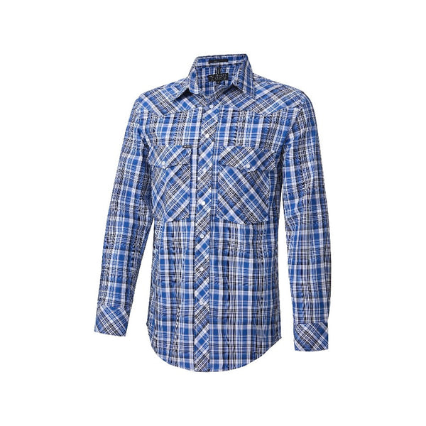 Ritemate Pilbara Western Men's Snap Button Long Sleeve Shirt - RMPW009-Queensland Workwear Supplies