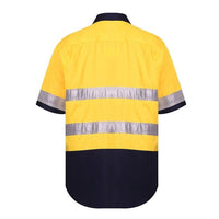 Ritemate Vented Open Front Light Weight Short Sleeve 3M Tape Shirt - RM107V2RS-Queensland Workwear Supplies