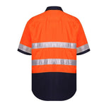 Ritemate Vented Open Front Light Weight Short Sleeve 3M Tape Shirt - RM107V2RS-Queensland Workwear Supplies