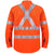 Ritemate Vented Open Front Long Sleeve 3M Tape "X" Design Shirts - RM109VXR-Queensland Workwear Supplies