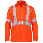 Ritemate Vented Open Front Long Sleeve 3M Tape "X" Design Shirts - RM109VXR-Queensland Workwear Supplies