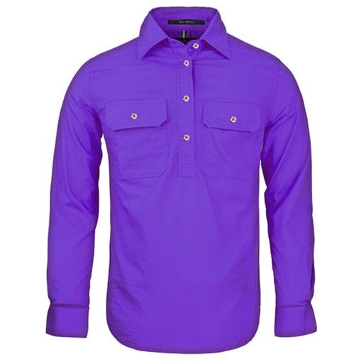 Ritemate Women's Pilbara Closed Front Long Sleeve Shirt - RM300CF-Queensland Workwear Supplies