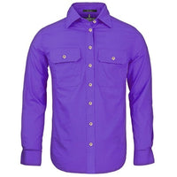 Ritemate Women's Pilbara Open Front Long Sleeve Shirt - RM600BT-Queensland Workwear Supplies