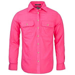 Ritemate Women's Pilbara Open Front Long Sleeve Shirt - RM600BT-Queensland Workwear Supplies