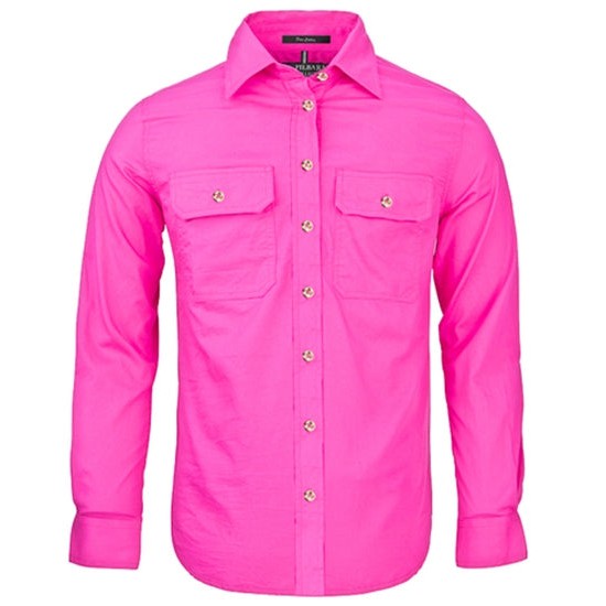 Ritemate Women's Pilbara Open Front Long Sleeve Shirt - RM600BT-Queensland Workwear Supplies