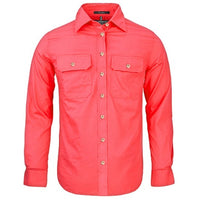 Ritemate Women's Pilbara Open Front Long Sleeve Shirt - RM600BT-Queensland Workwear Supplies