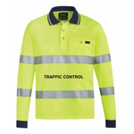 Syzmik Taped HiVis Biomotion Unisex Long Sleeve Polo with Traffic Control print - ZH380-Queensland Workwear Supplies