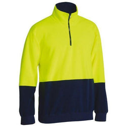 Bisley HiVis 1/4 Zip Unisex Polar Fleece Pullover - BK6889