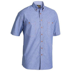 Bisley Mens Chambray Short Sleeve Shirt - B71407