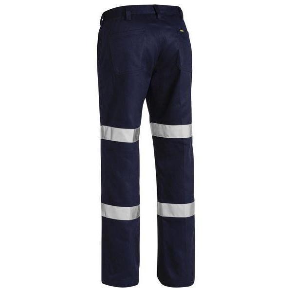 Bisley Taped Biomotion Cotton Mens Drill Work Pants - BP6003T-Queensland Workwear Supplies