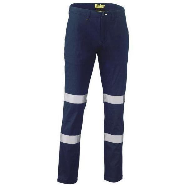 Bisley Taped Biomotion Stretch Cotton Drill Work Pants - BP6008T-Queensland Workwear Supplies