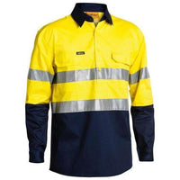 Bisley Taped HiVis Cool Lightweight Long Sleeve Mens Shirt - BSC6896-Queensland Workwear Supplies