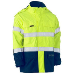 Bisley Taped HiVis Flame Retardant Wet Weather Shell Jacket - BJ8110T