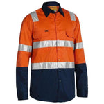 Bisley Taped HiVis Lightweight 2 Tone With Shoulder Tape Long Sleeve Unisex Shirt - BS6432T-Queensland Workwear Supplies