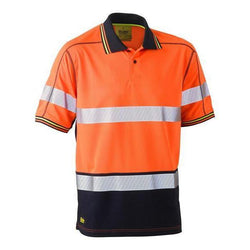 Bisley Taped HiVis Mens Mesh Polyester Polo - BK1219T