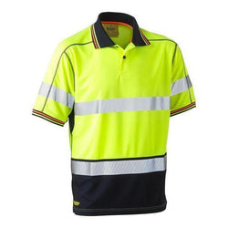 Bisley Taped HiVis Mens Mesh Polyester Polo - BK1219T