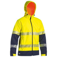 Bisley Taped HiVis Ripstop Bonded Unisex Fleece Jacket - BJ6934T-Queensland Workwear Supplies