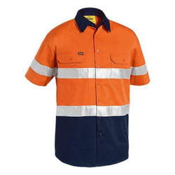 Bisley Taped HiVis Short Sleeve Mens Shirt - BS1896