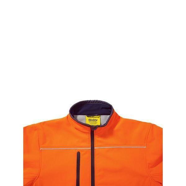 Bisley Taped HiVis Unisex Soft Shell Jacket - BJ6059T-Queensland Workwear Supplies