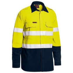 Bisley Tencate Tecasafe Plus 480 Taped HiVis Flame Retardant 2 Tone Long Sleeve Mens Shirt - BS8237T