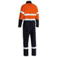 Bisley Tencate Tecasafe Plus 580 Taped HiVis 2 Tone Flame Retardant Non-Vented Mens Engineered Coverall - BC8186T