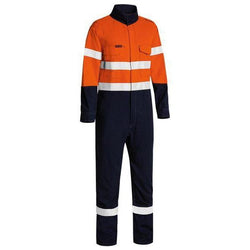 Bisley Tencate Tecasafe Plus 580 Taped HiVis 2 Tone Flame Retardant Non-Vented Mens Engineered Coverall - BC8186T