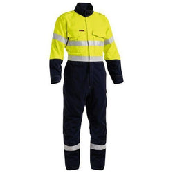 Bisley Tencate Tecasafe Plus 700 Taped HiVis Flame Retardant Vented Mens Engineered Coverall - BC8086T