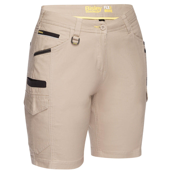 Bisley Womens Flx & Move Cargo Shorts - BSHL1044-Queensland Workwear Supplies