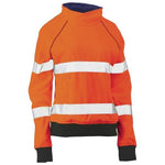 Bisley Womens Taped HiVis Fleece Jumper - BKL6818T-Queensland Workwear Supplies