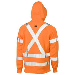 Bisley X Taped HiVis Zip Front Fleece Hoodie - BK6819XT