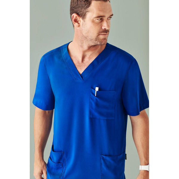 BizCare Mens V-Neck Scrub Top - CST945MS-Queensland Workwear Supplies