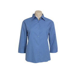 BizLadies Micro Check Business 3/4 Sleeve Shirt - LB8200