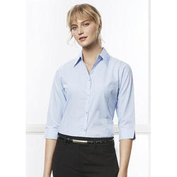 BizLadies Micro Check Business 3/4 Sleeve Shirt - LB8200