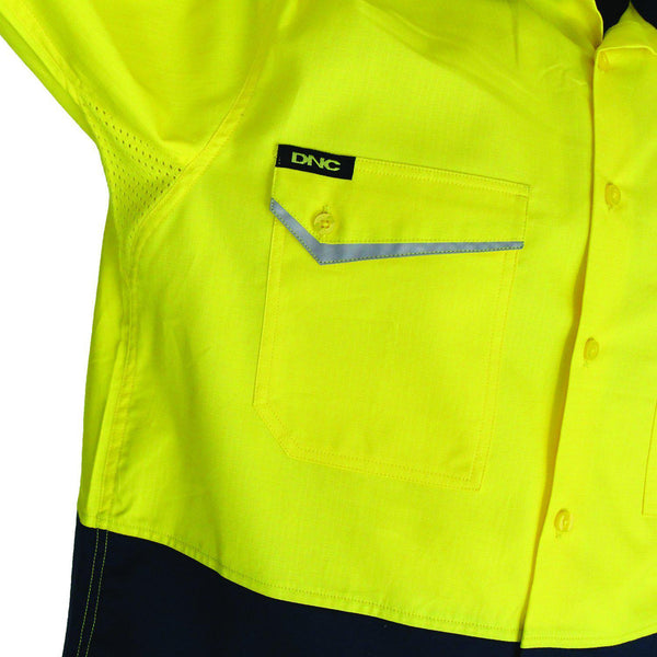 DNC 2-Tone RipStop Cool Long Sleeve Shirt - 3586-Queensland Workwear Supplies